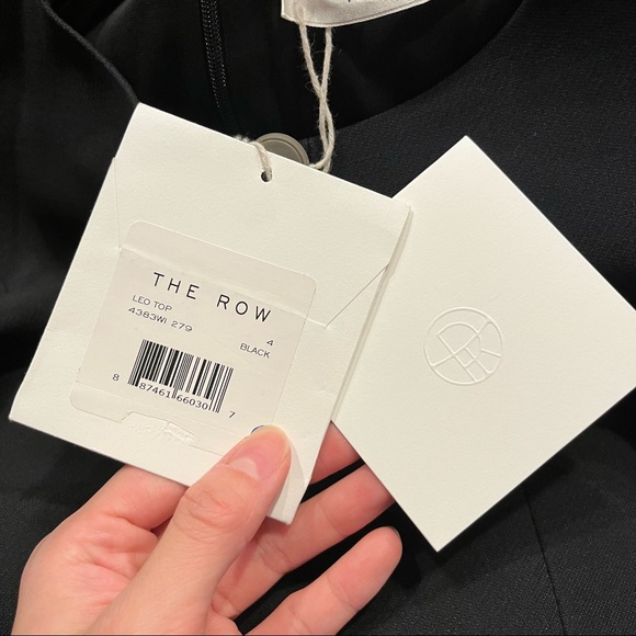 SOLD NWT The Row Leo Wool-Blend Top in dark black size 4 - Picture 7 of 7